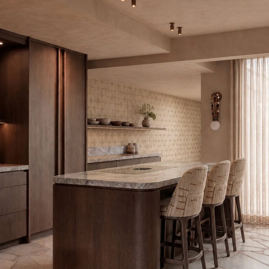 Keuken met bar